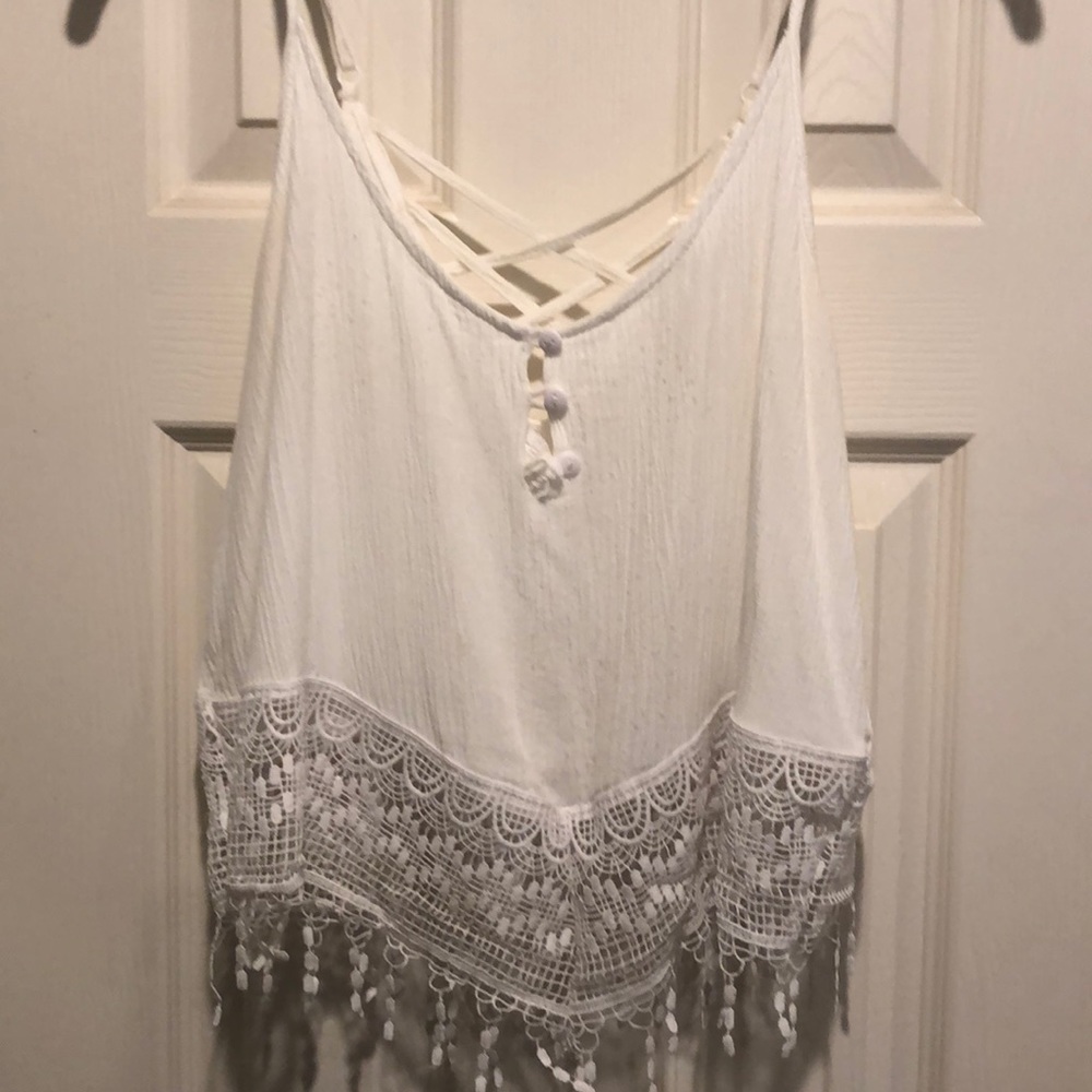 White crop top